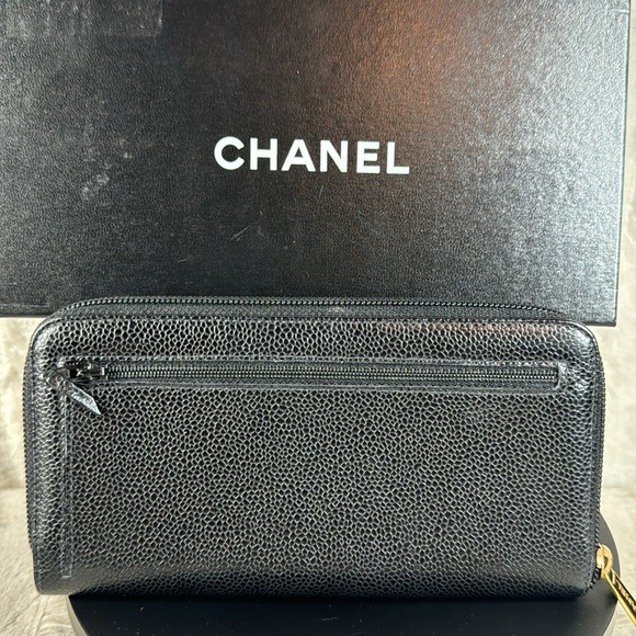 Chanel Caviar Calfskin Leather Zip Around Continental Wallet All Inclusive - Picture 3 of 16